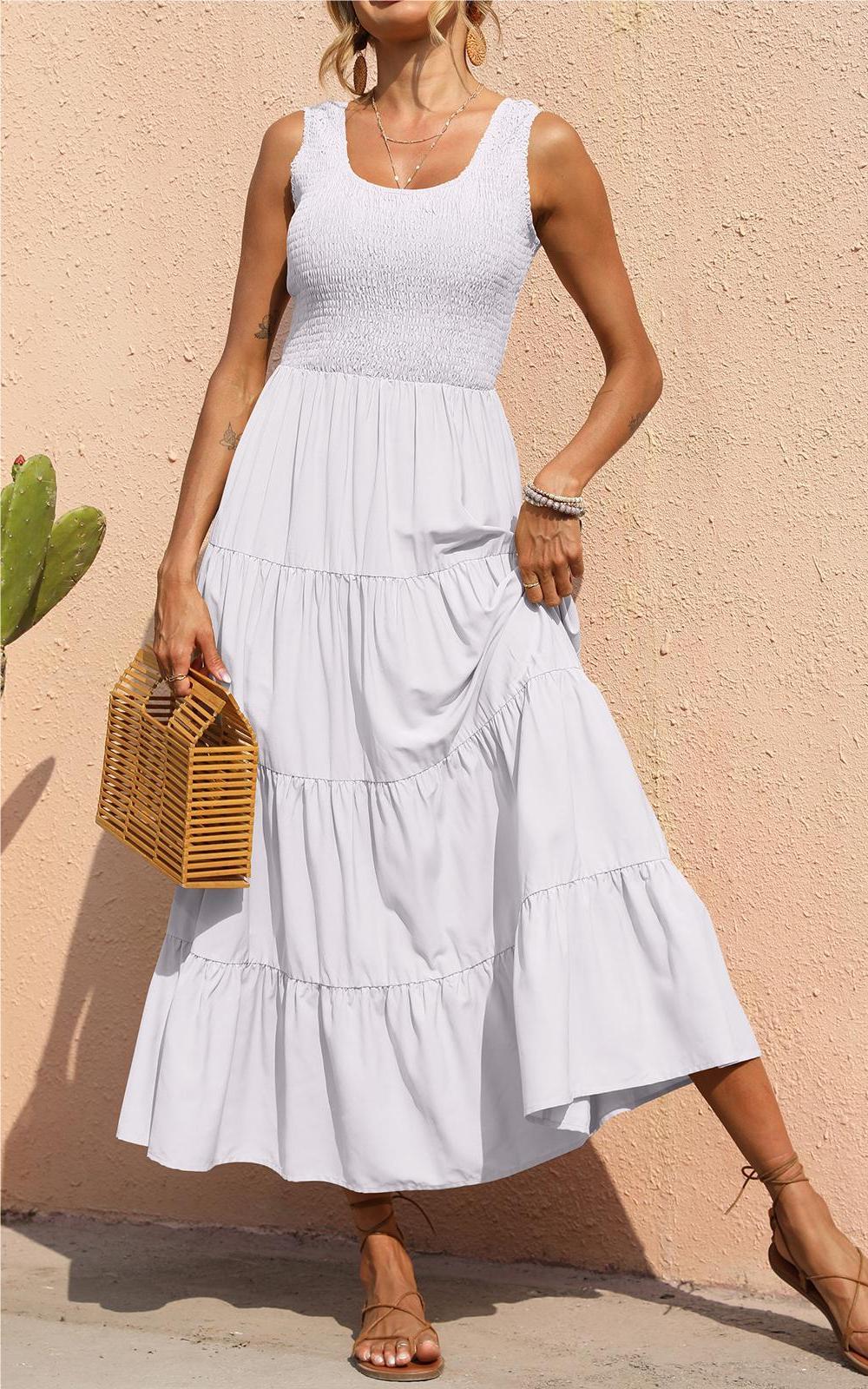 Smocked Tiered Maxi Dress - Tank, Casual - photo 77