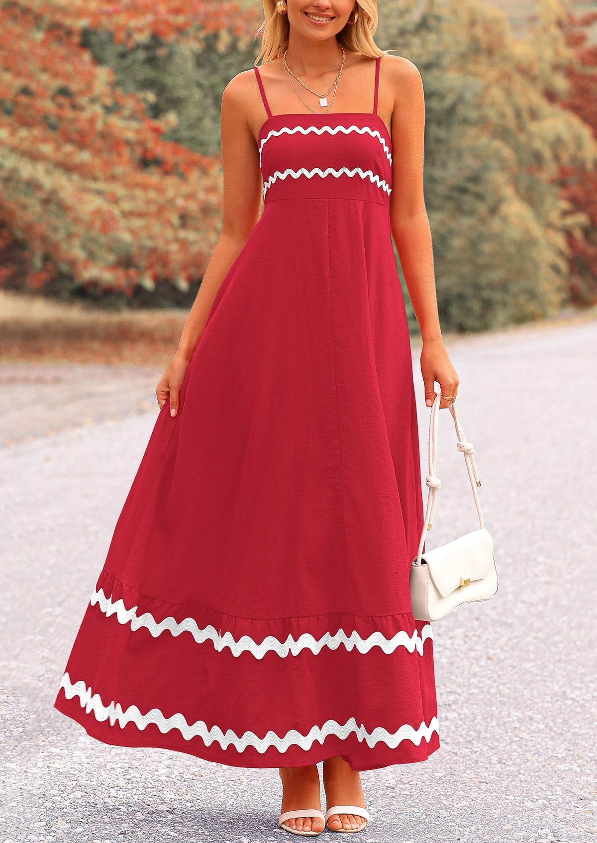 Light Blue Flowy Maxi Dress - Sleeveless, Casual - photo 32