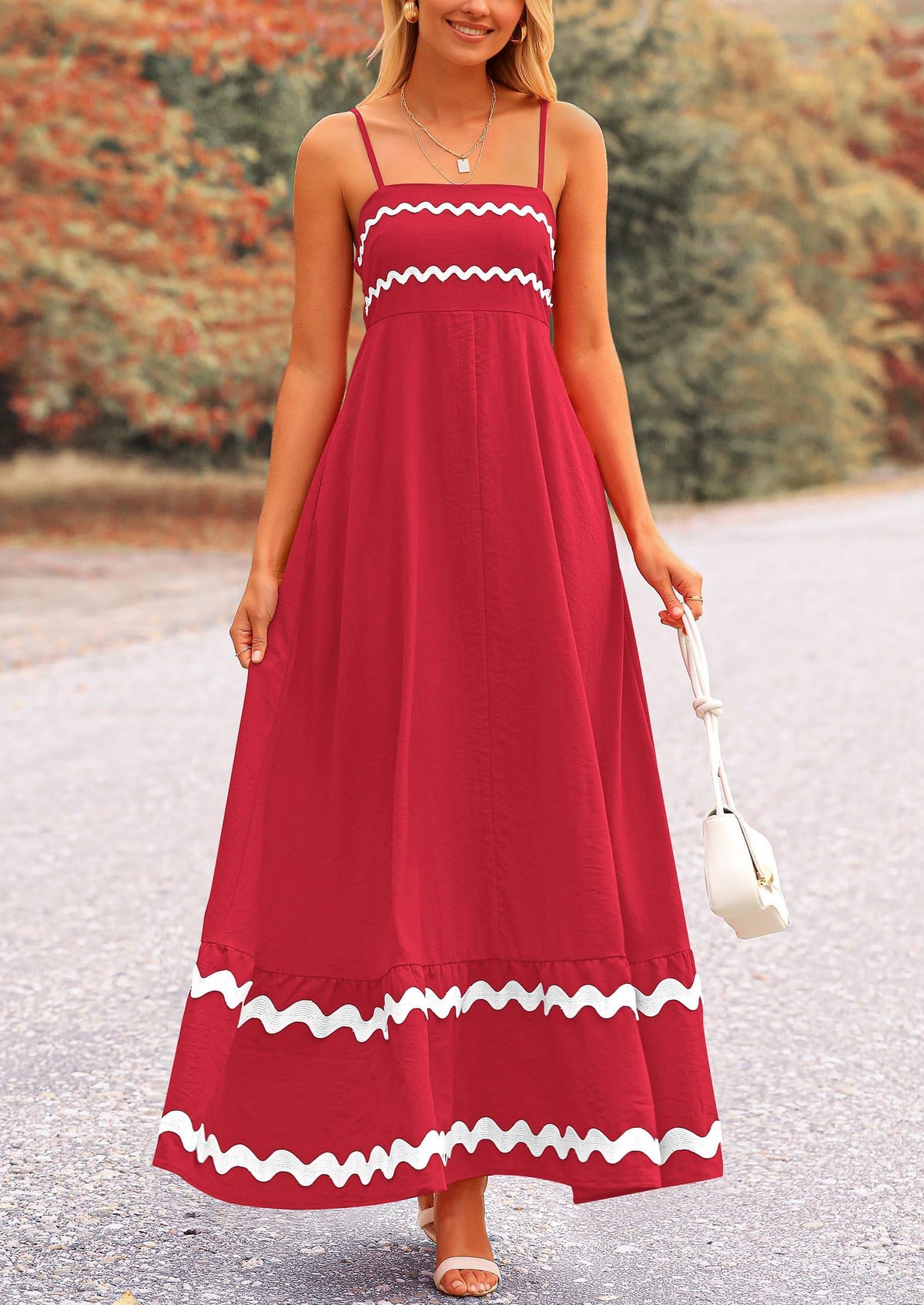 Light Blue Flowy Maxi Dress - Sleeveless, Casual - photo 30