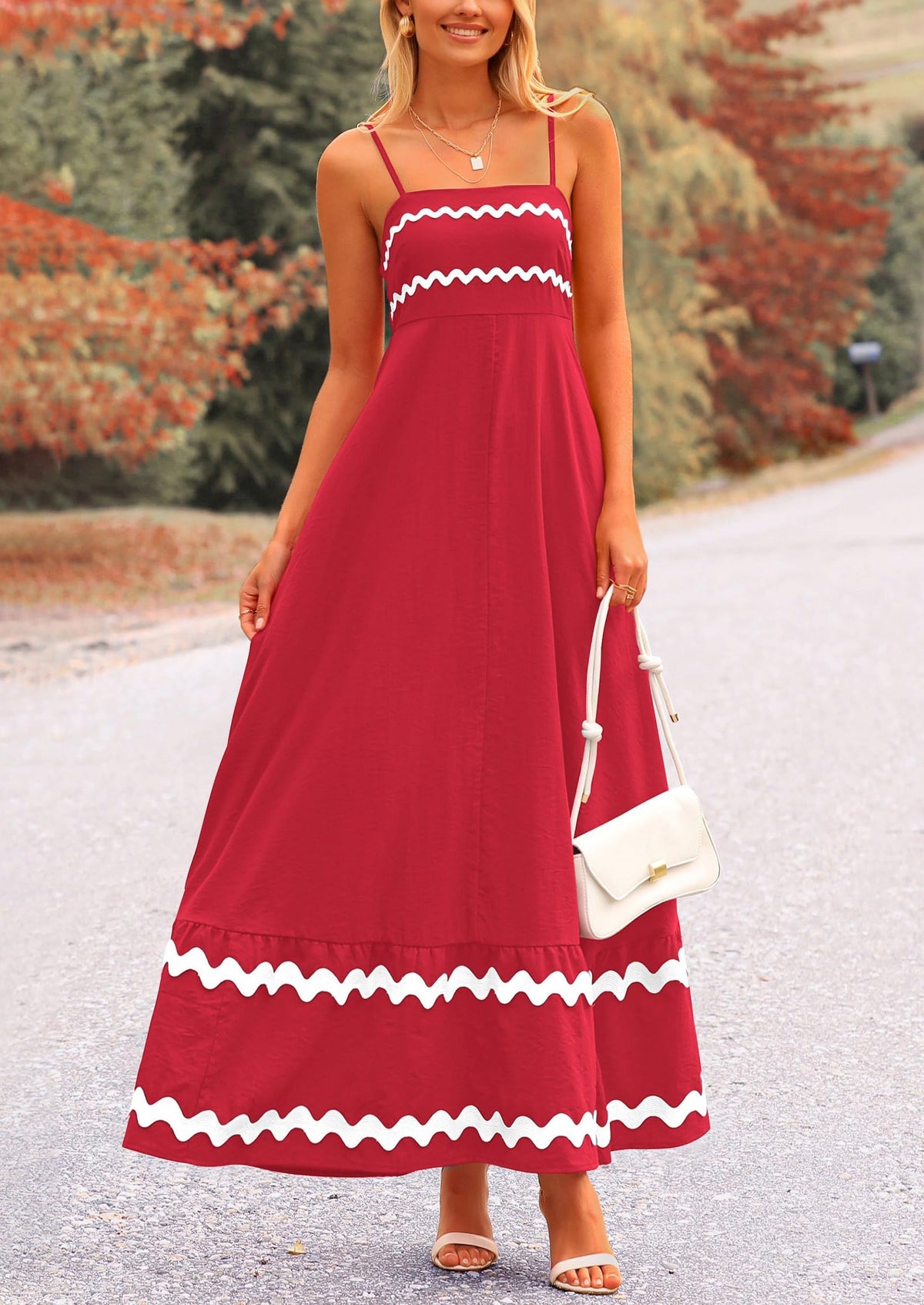 Light Blue Flowy Maxi Dress - Sleeveless, Casual - photo 31