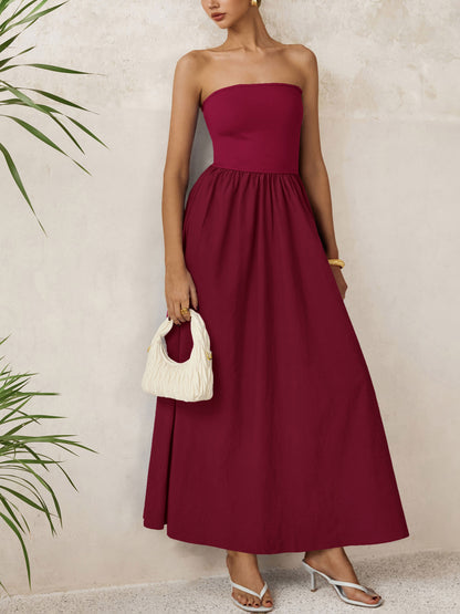 A-Line Flowy Maxi Dress - Strapless, Party - photo 17