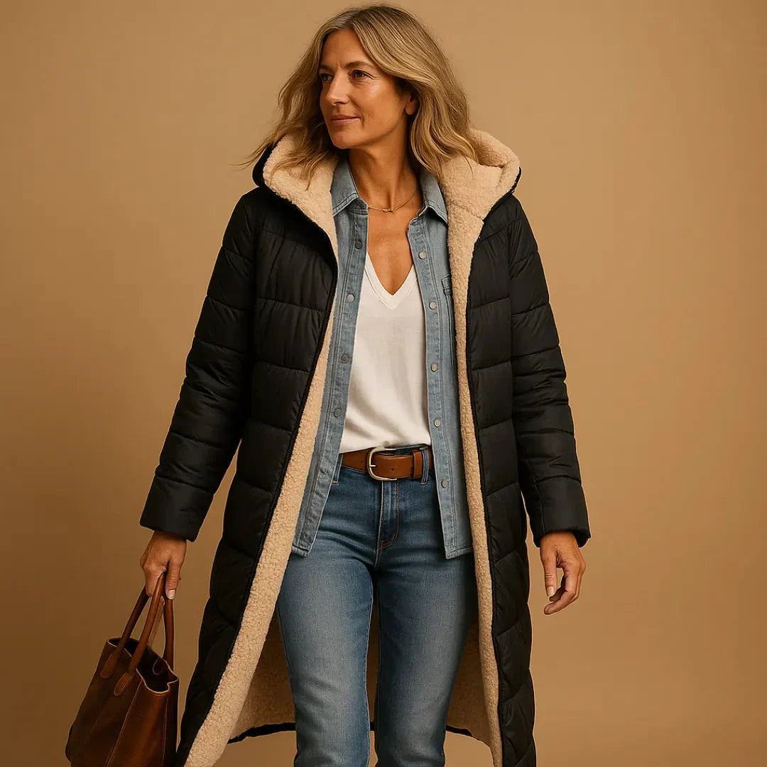 Orsenvi Womens Long Quilted Puffer Coat