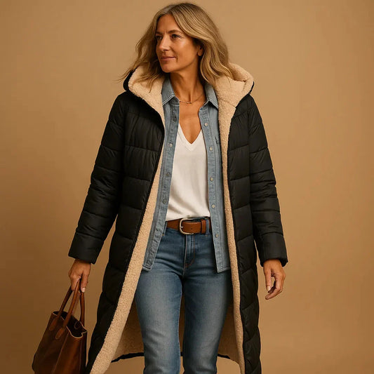 Orsenvi Womens Long Quilted Puffer Coat