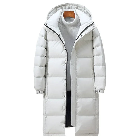 Orsenvi Adrian Men's Long Hooded Down Jacket