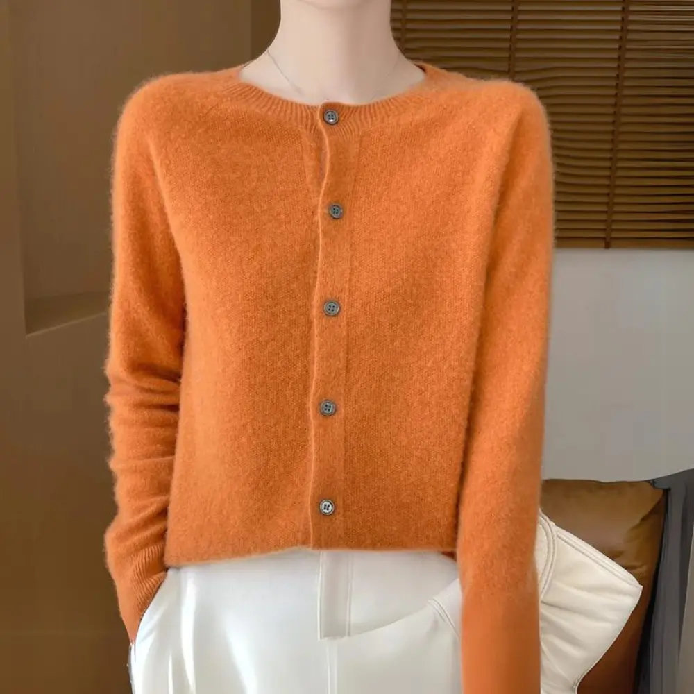 Orsenvi Women's Merino Wool Cardigan Sweater