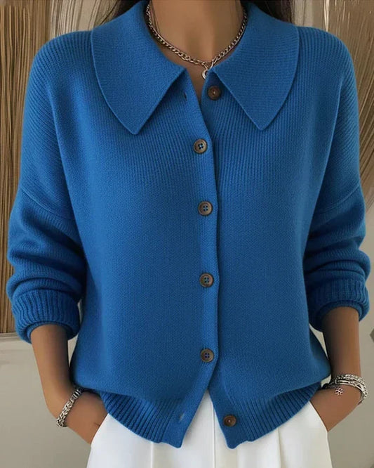 Button Collar Cardigan