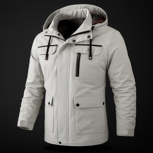 Orsenvi Men's Waterproof Fleece-Lined Windbreaker