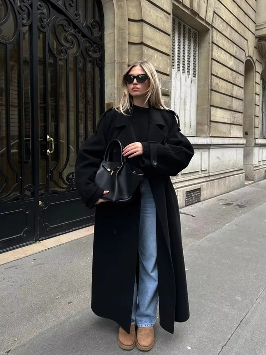 Orsenvi Wool Winter Long Coat For Women