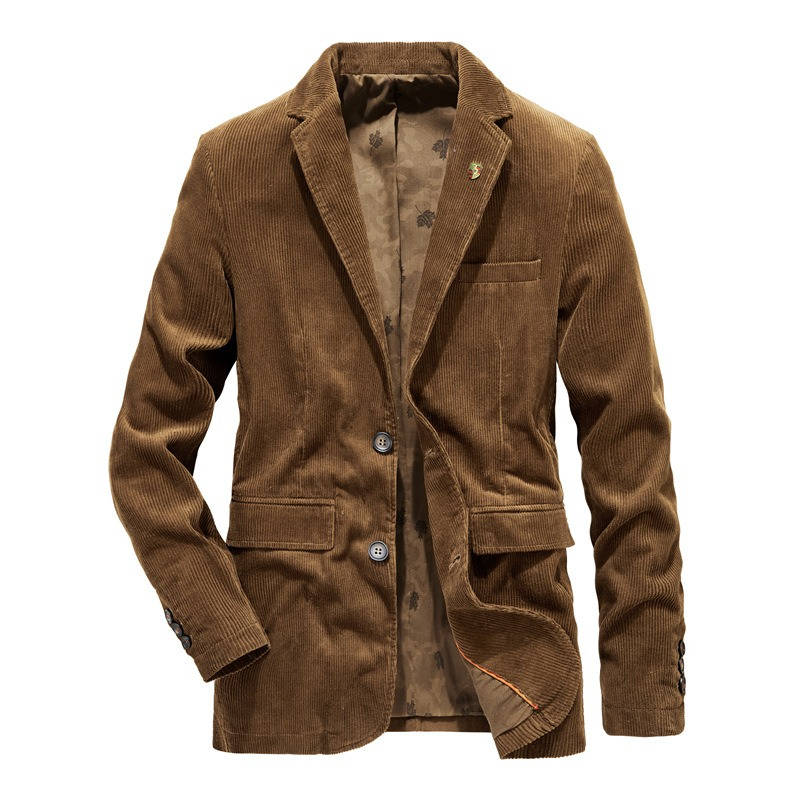 Orsenvi Men's Corduroy Blazer Jacket - One Hundred Percent Cotton