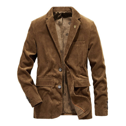 Orsenvi Men's Corduroy Blazer Jacket - One Hundred Percent Cotton