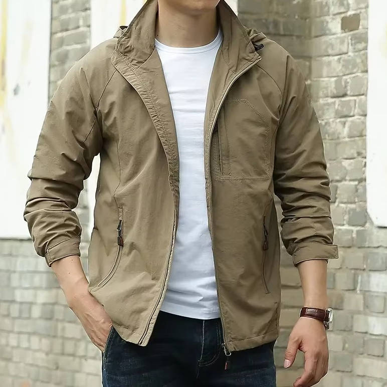 Orsenvi Men's Windproof Lightweight Utility Jacket