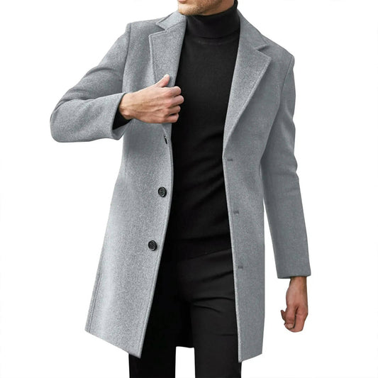 Orsenvi Men's Winter Wool Overcoat
