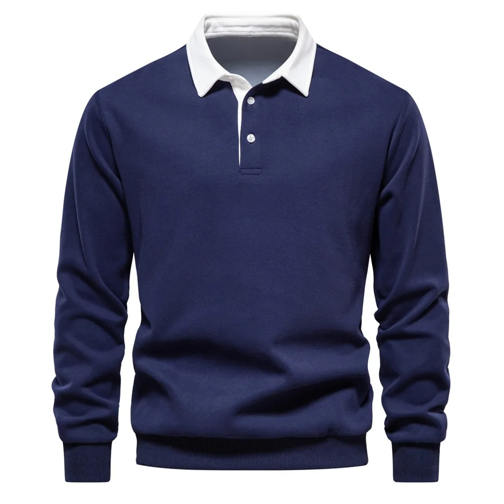 Orsenvi Men's Long Sleeve Polo Shirt