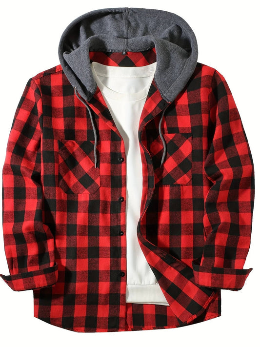 Orsenvi Men's Fleece Hooded Cozy Shirt