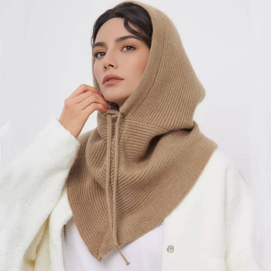 Orsenvi Unisex Knit Hooded Hat Scarf