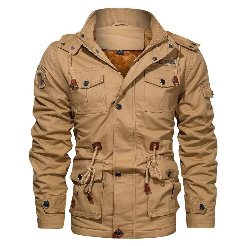 Orsenvi Men's Tactical Winter Jacket With Cargo Pockets