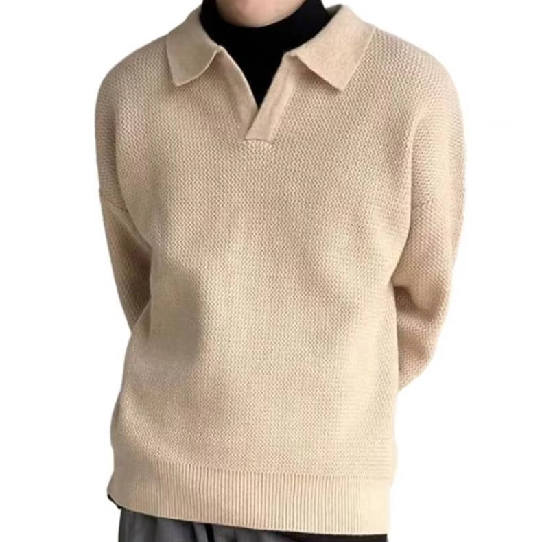 Orsenvi Men's Knit Long Sleeve Sweater