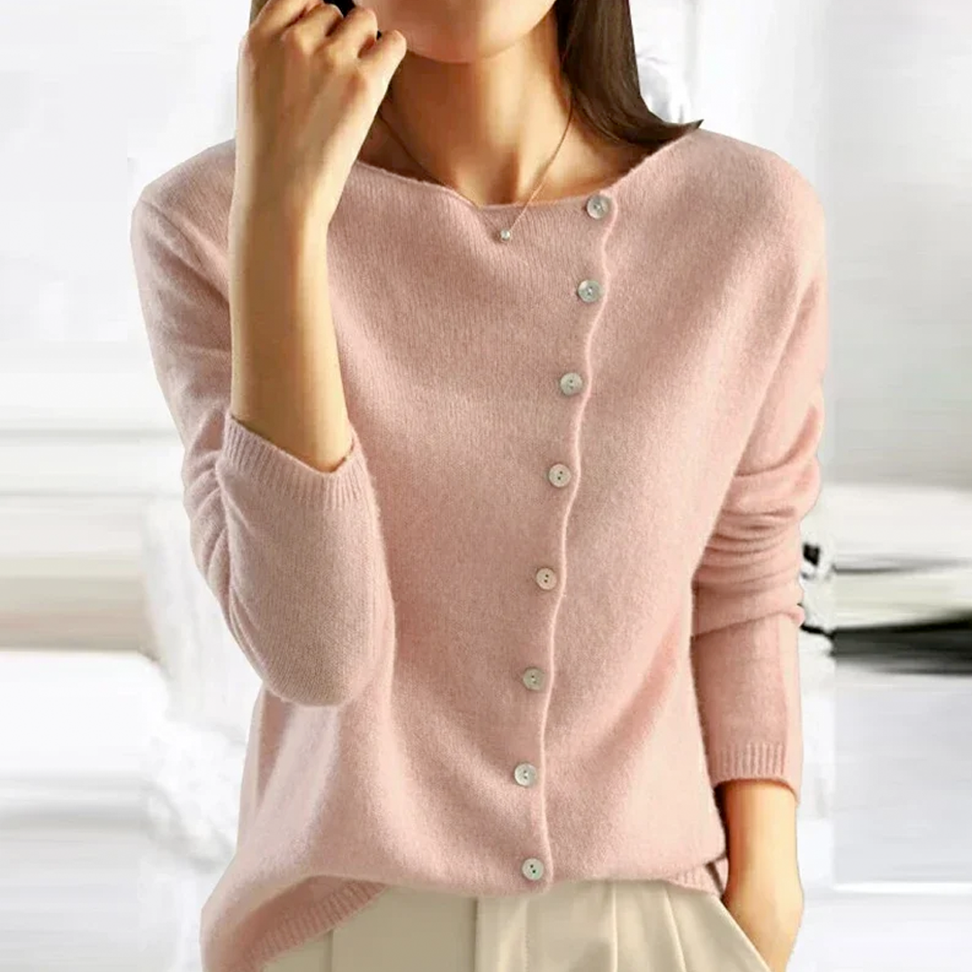 Beige relaxed-fit cardigan with soft breathable fabric and flattering silhouette for effortless everyday style