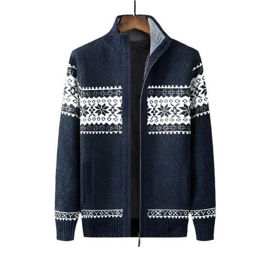 Orsenvi Men's Winter Coat Insulated Full Length Jacket With Snowflake