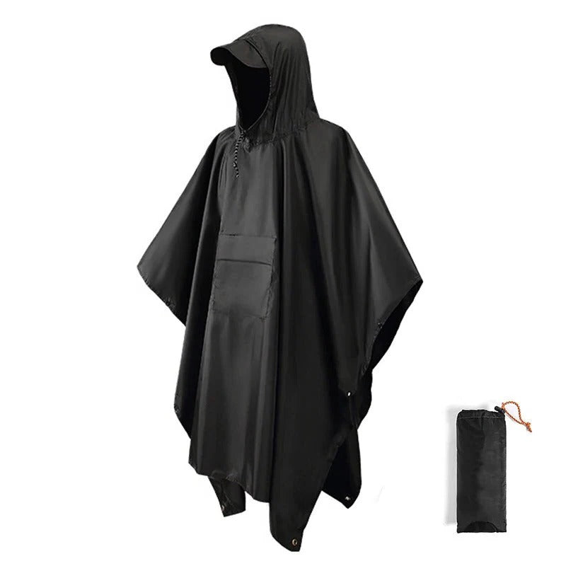 Orsenvi Men's Waterproof Hooded Poncho Jacket