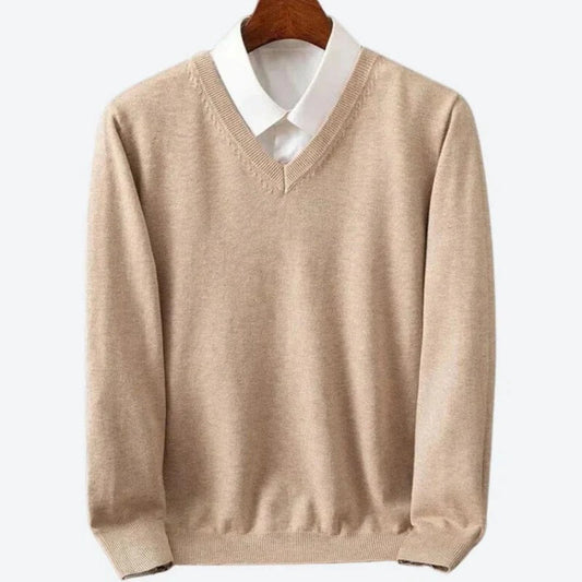 Orsenvi Men's Cashmere Crew Neck Sweater