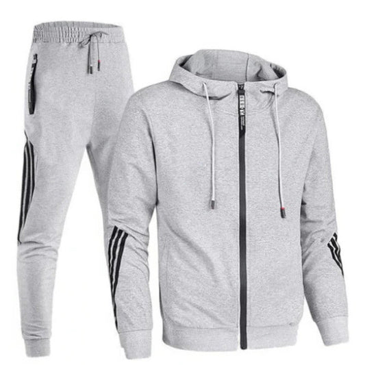 Orsenvi Men's Two-Piece Tracksuit Set Slim Fit Zip Hoodie And Joggers