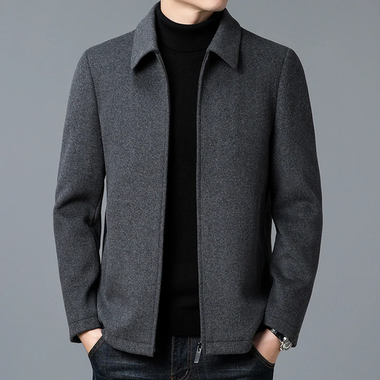 Orsenvi Men's Mornay Wool Jacket Modern Minimalist Structured Fit