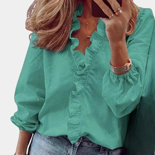 Orsenvi Women's Long Sleeve Relaxed Fit Blouse