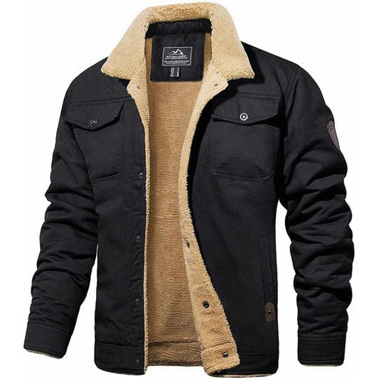 Orsenvi Men's Sherpa Lined Bomber Jacket
