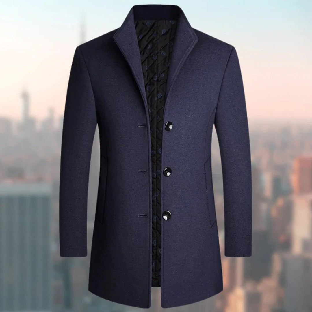 Orsenvi Men's Single Breasted Overcoat Coat