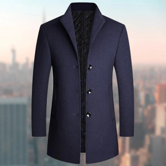 Orsenvi Men's Single Breasted Overcoat Coat
