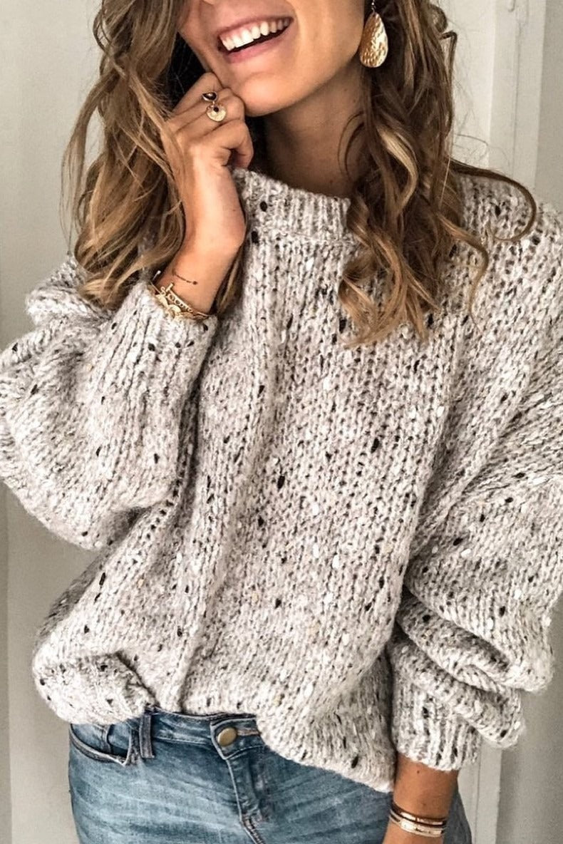 Orsenvi Women's Sweater Oversized Fit Chunky Knit Wool Blend For Cozy