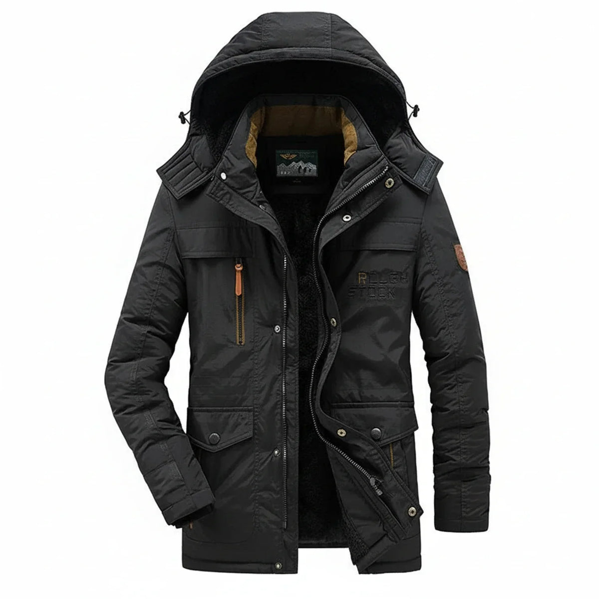 Mens Winter Parka Jacket Hooded Military Inspired Warmth
