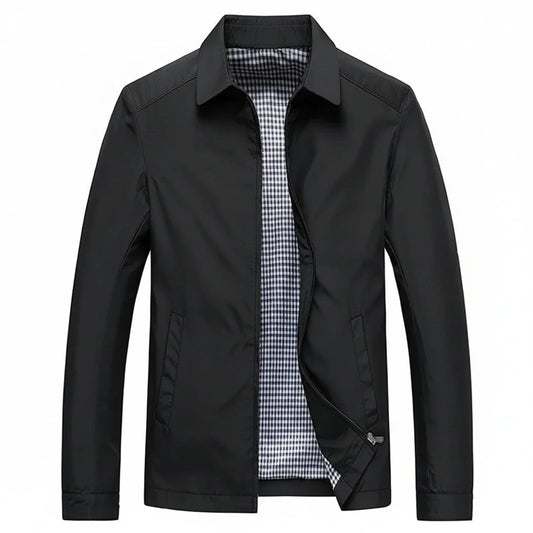 Orsenvi Men's Lightweight Zip-Up Jacket Plaid Lining