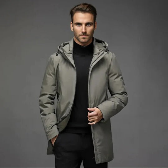 Orsenvi Men's Winter Parka With Lined Interior And Pockets