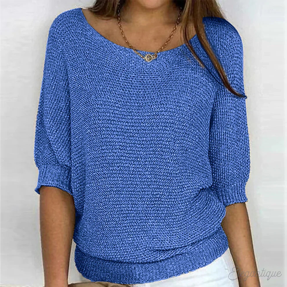 Scarlett elegant all-season women's sweater, soft breathable knit with flattering silhouette for layering