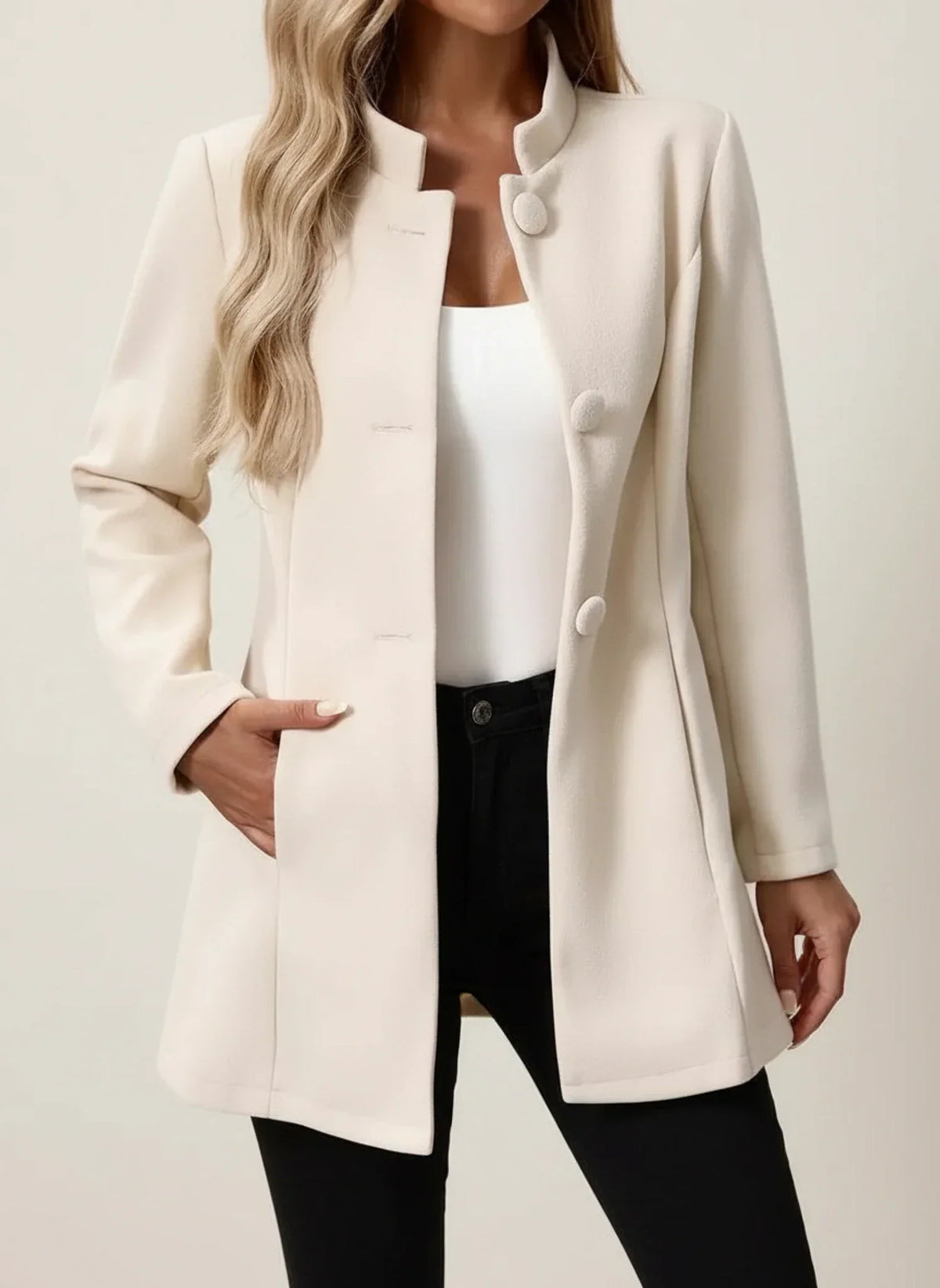 Women's Stand Collar Blazer Coat